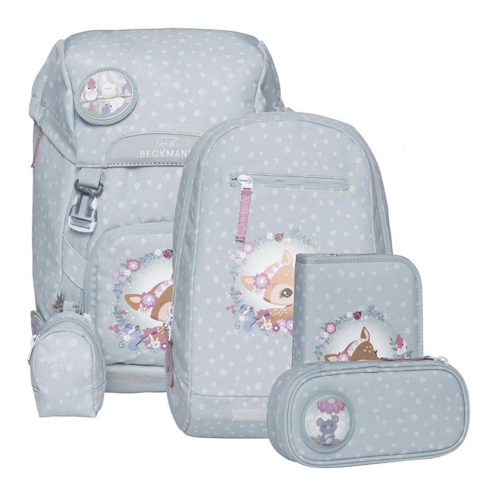Beckmann Classic Forest Deer Dusty Mint Schulrucksack Set 6tlg.