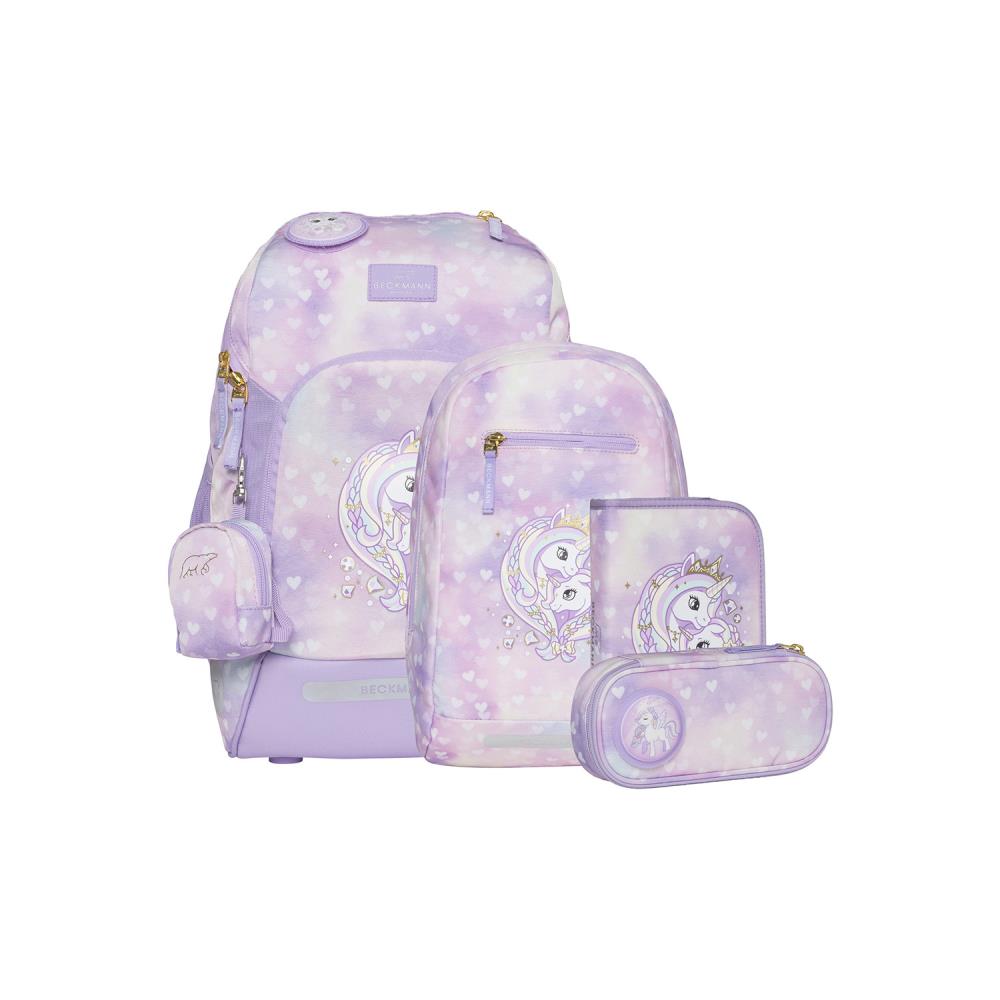 Beckmann Active Air FLX Unicorn Princess Purple Schulrucksack Set 6tlg.