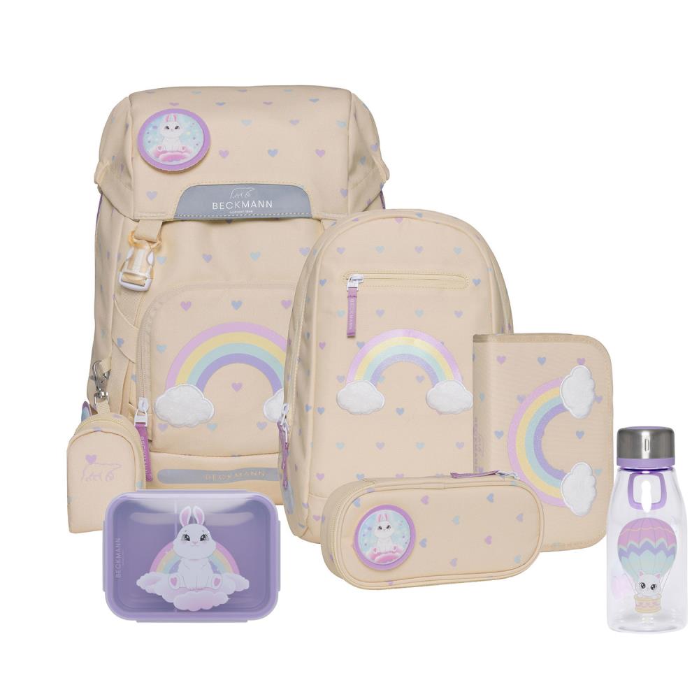 Beckmann Classic Yellow Heart Schulrucksack Set 8tlg.
