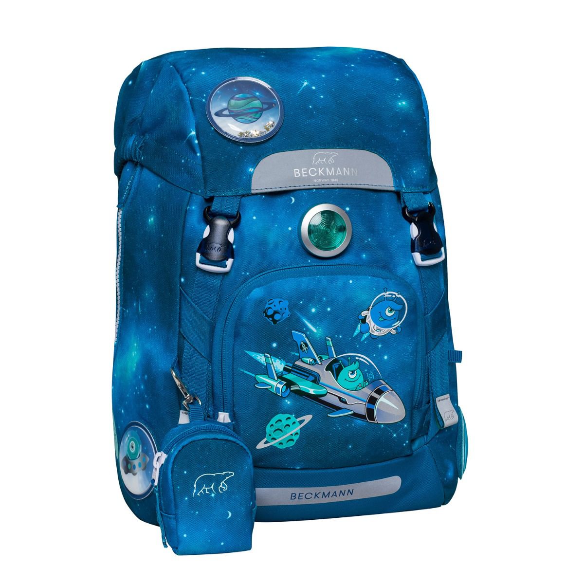 Beckmann Classic 22 Galaxy Schulrucksack Set 3tlg.