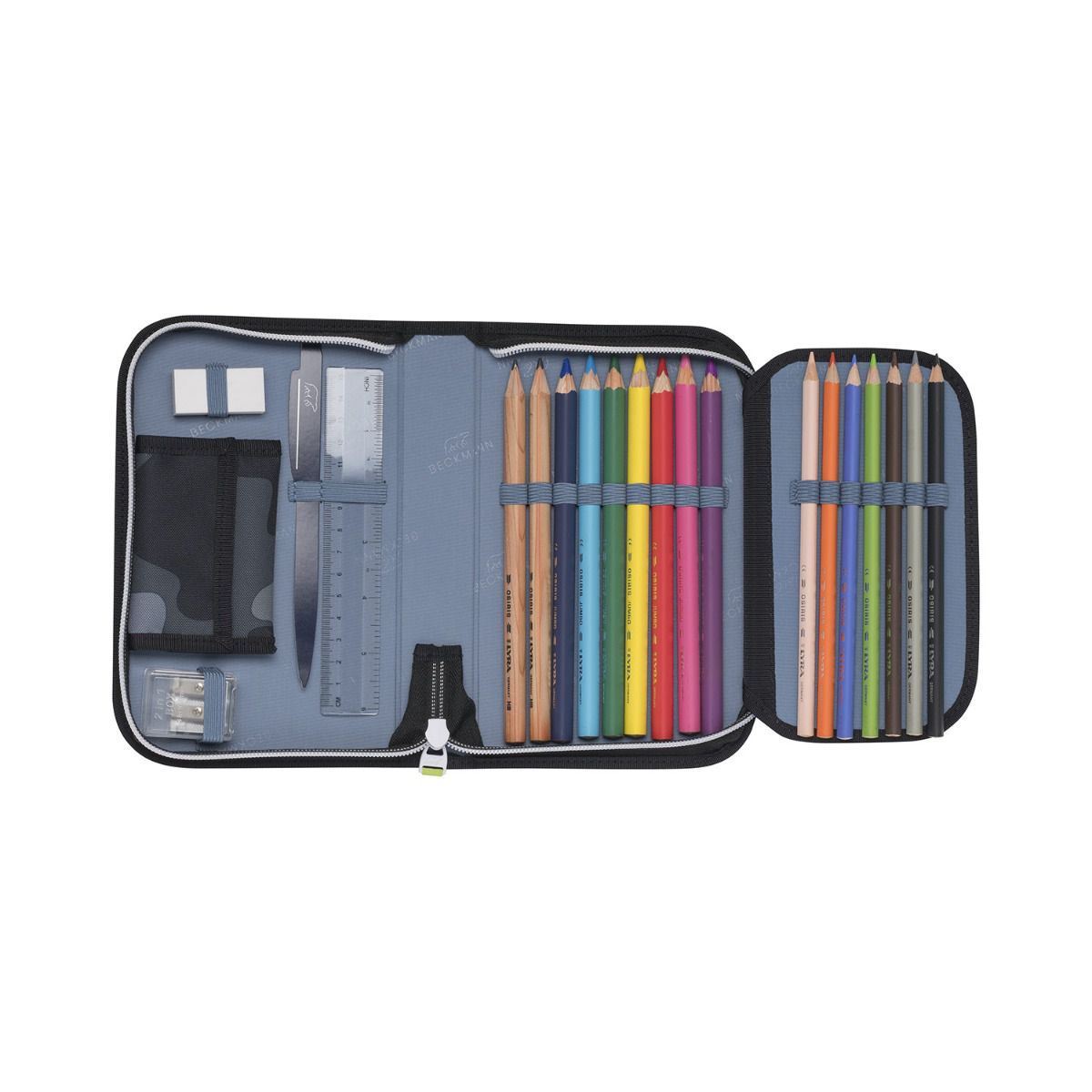 Beckmann Classic Maxi Camo Rex Black Schulrucksack Set 8tlg.