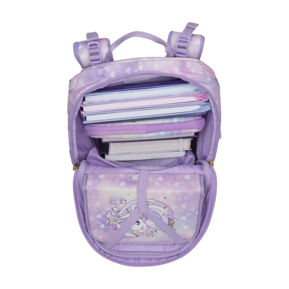 Beckmann Active Air FLX Unicorn Princess Purple Schulrucksack Set 6tlg.