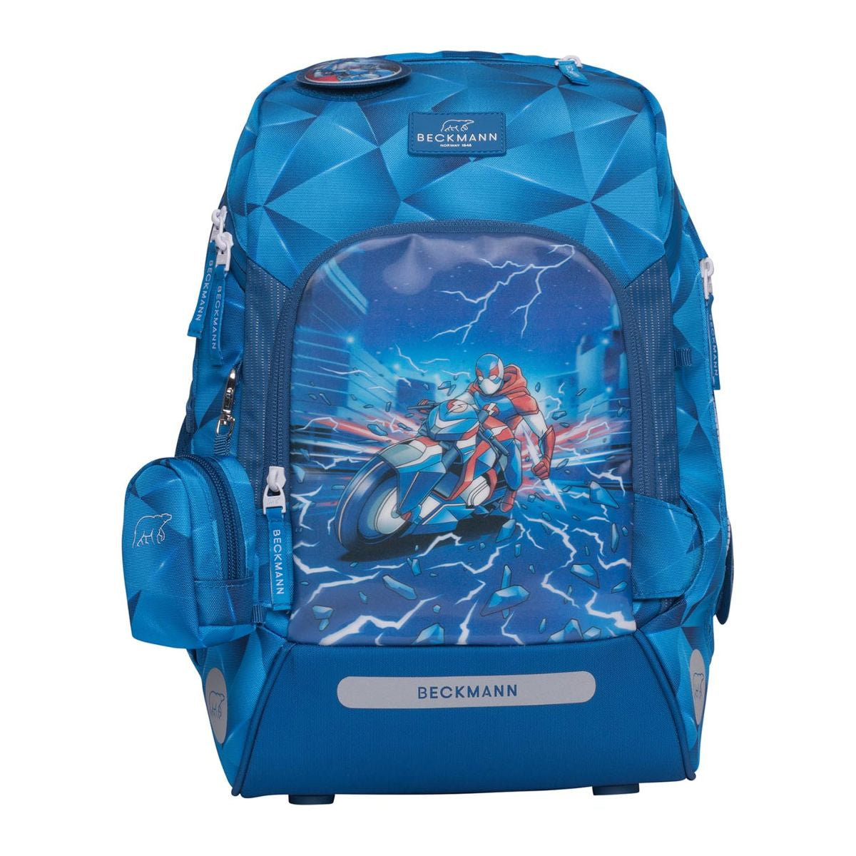 Beckmann Active Air FLX Blue Lightning Schulrucksack Set 6tlg.