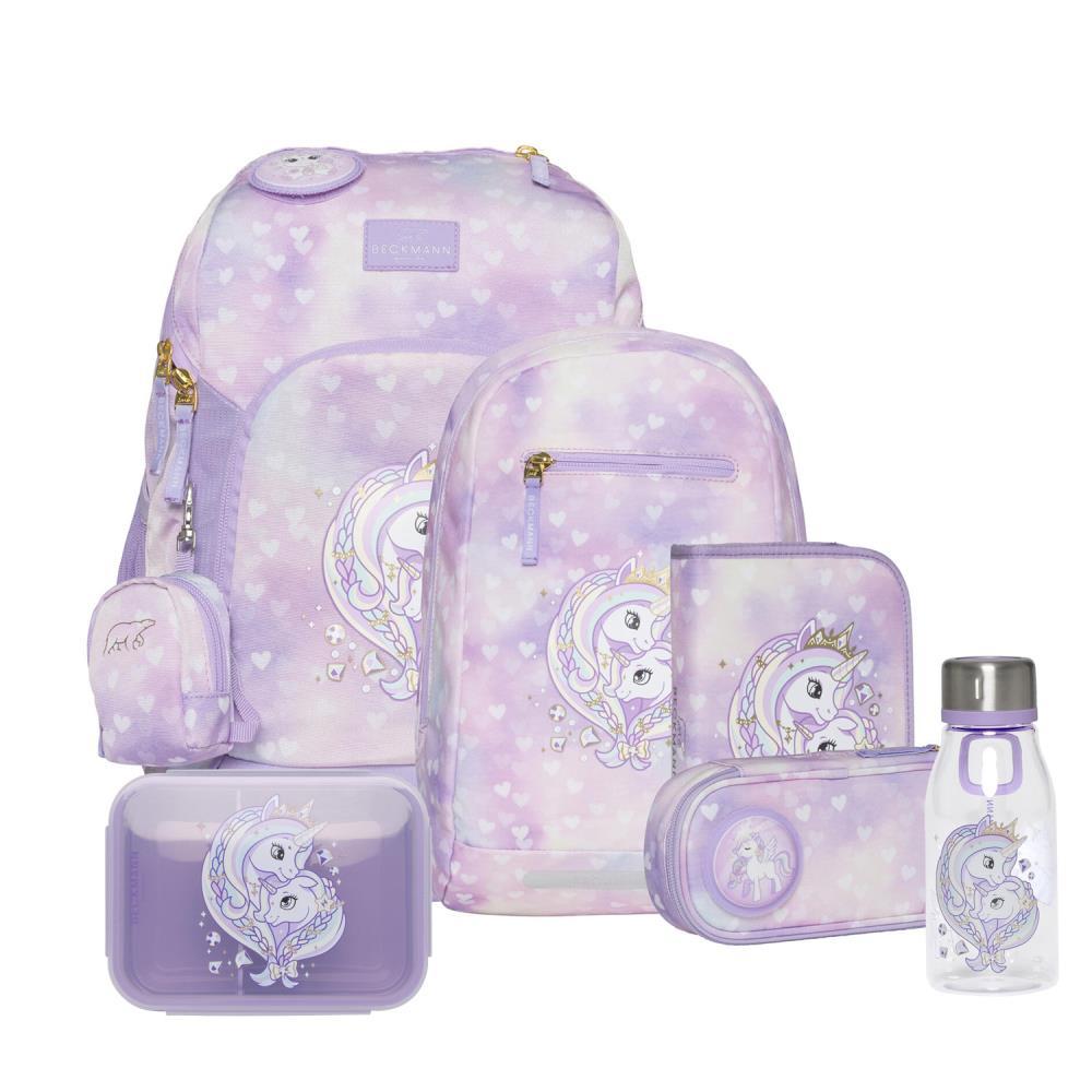 Beckmann Active Air FLX Unicorn Princess Purple Schulrucksack Set 8tlg.
