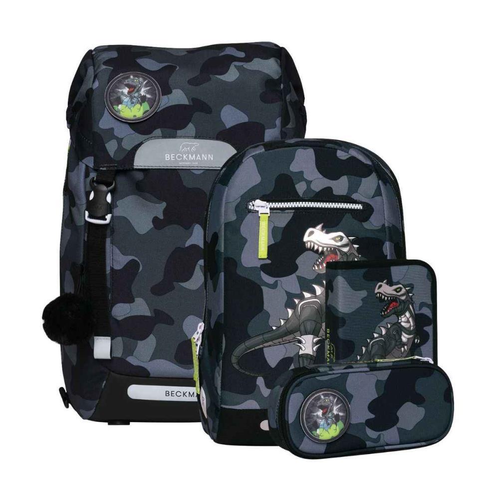 Beckmann Classic Maxi Camo Rex Black Schulrucksack Set 6tlg.