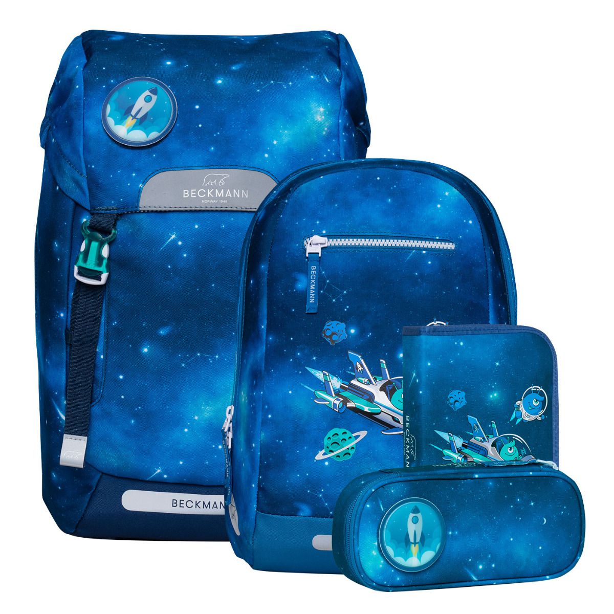 Beckmann Classic Maxi Galaxy Schulrucksack Set 6tlg.