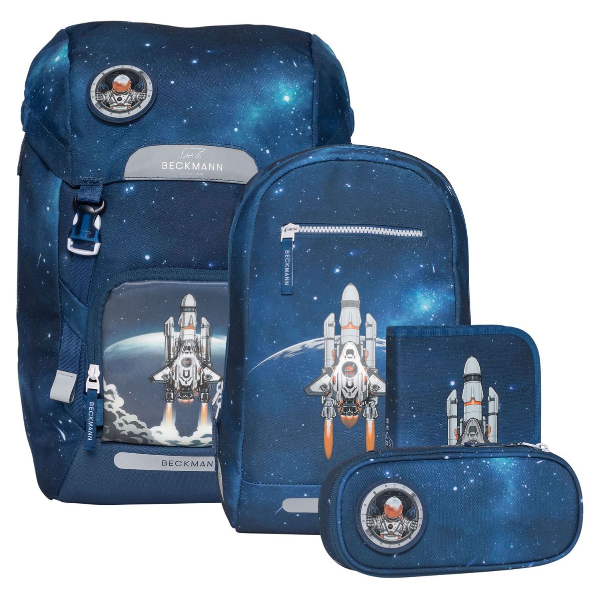Beckmann Classic Maxi Space Mission Schulrucksack Set 6tlg.
