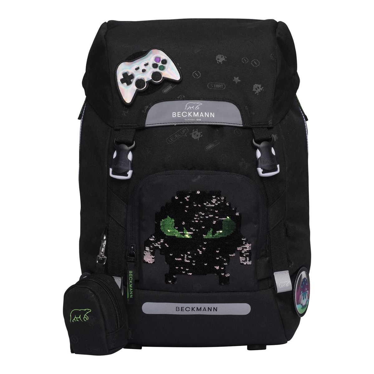 Beckmann Classic Maxi Pixel Schulrucksack Set 6tlg.