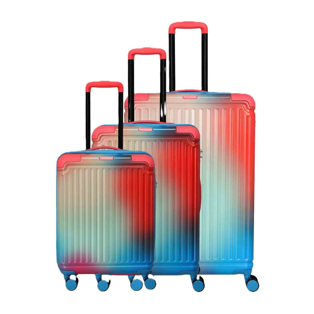 Travelite Cruise Multicolor 4 Doppelrollen Trolley Set 3tlg.