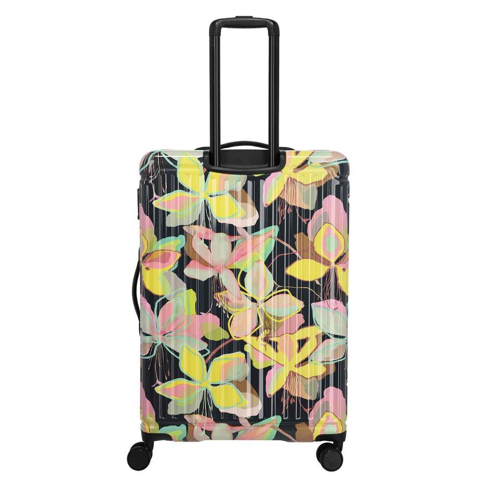 Travelite Cruise Gelbe Orchidee 4-Doppelrollen Trolley L 77 cm