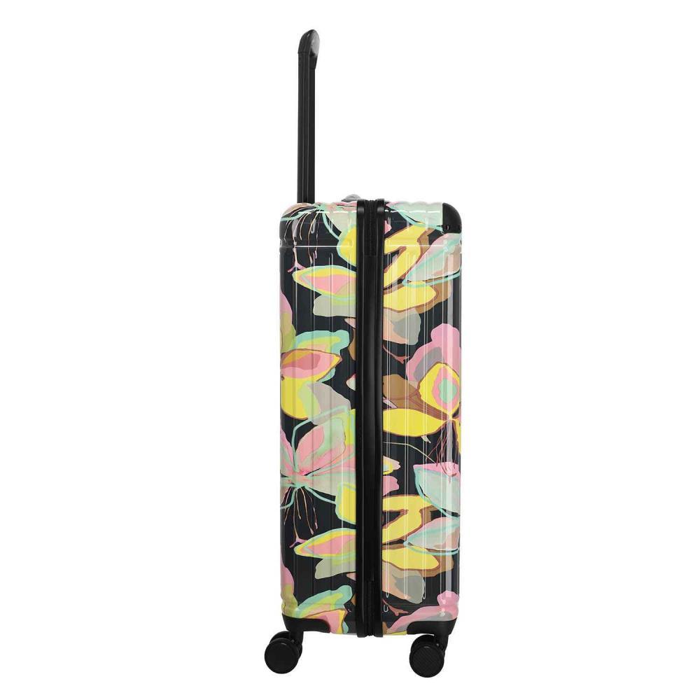 Travelite Cruise Gelbe Orchidee 4-Doppelrollen Trolley L 77 cm