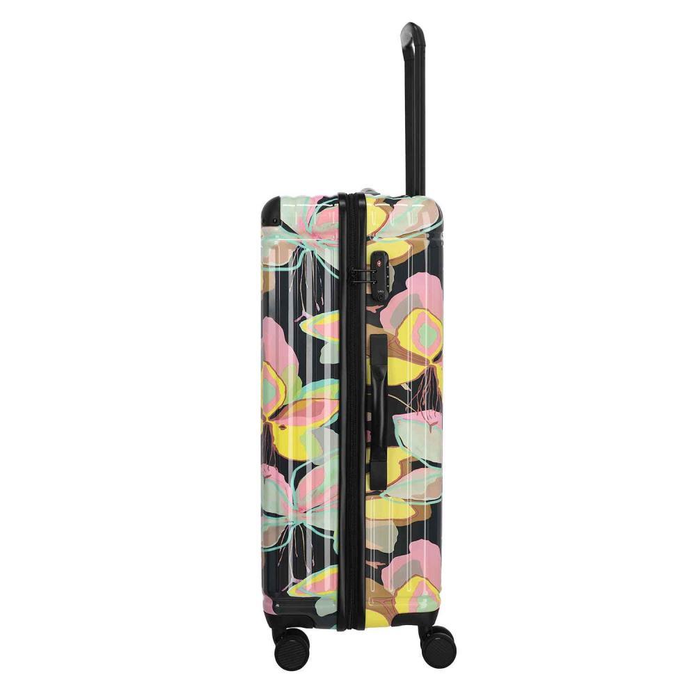Travelite Cruise Gelbe Orchidee 4-Doppelrollen Trolley L 77 cm