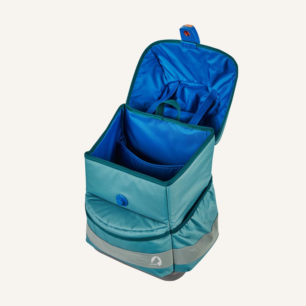 Finkid Buddy Classic Trellis Deep Teal Schulranzen Set 4tlg.