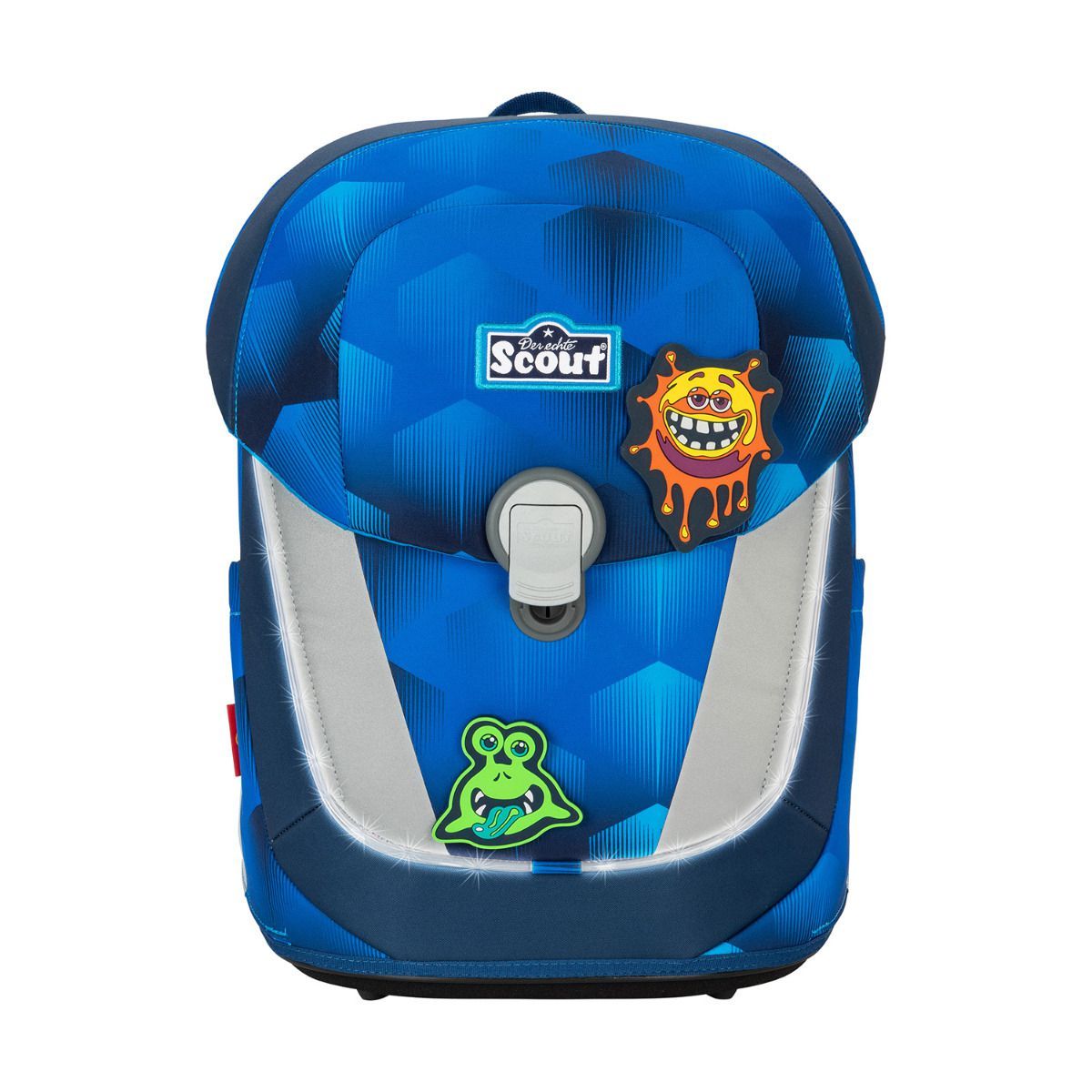 Scout Exklusiv Sunny II Safety Light Funny Freaks Schulranzen Set 5tlg.