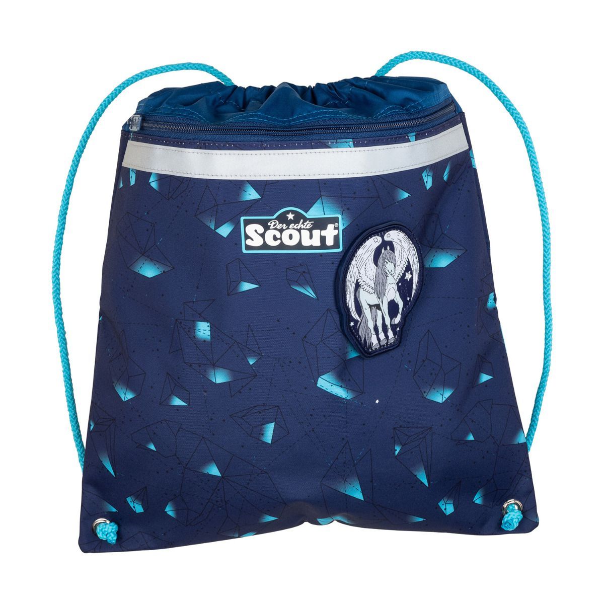 Scout Exklusiv Alpha LED Pegasus Schulrucksack Set 4tlg.