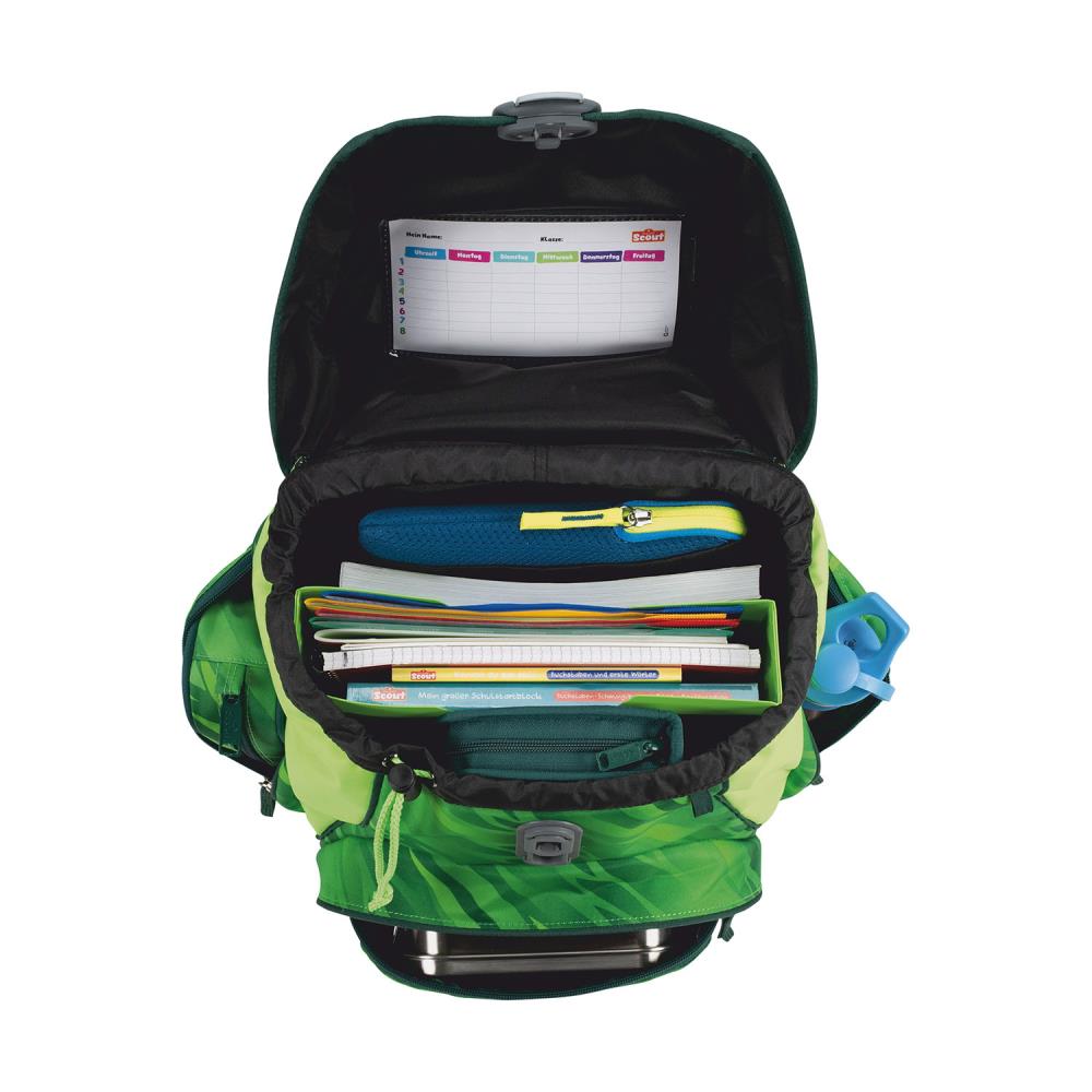 Scout Alpha DIN Dino Rex Schulrucksack Set 4tlg.