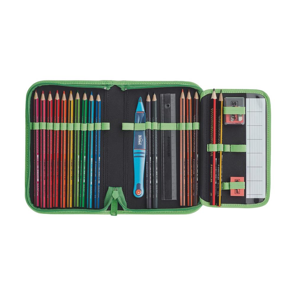 Scout Alpha DIN Dino Rex Schulrucksack Set 4tlg.