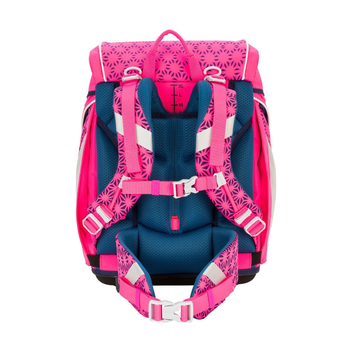 Scout Alpha Pink Glow Neon Safety Schulrucksack Set 4tlg.