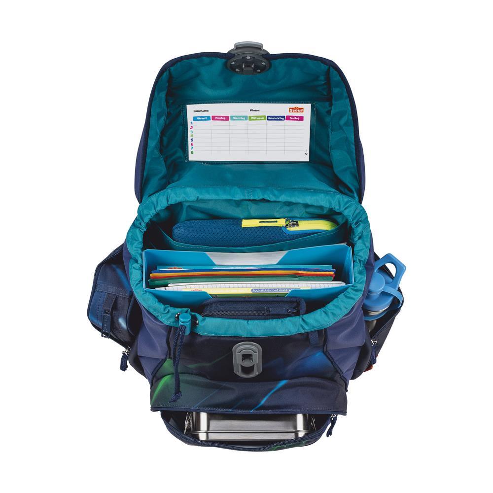 Scout Exklusiv Alpha Superflash City Lights Schulrucksack Set 4tlg.
