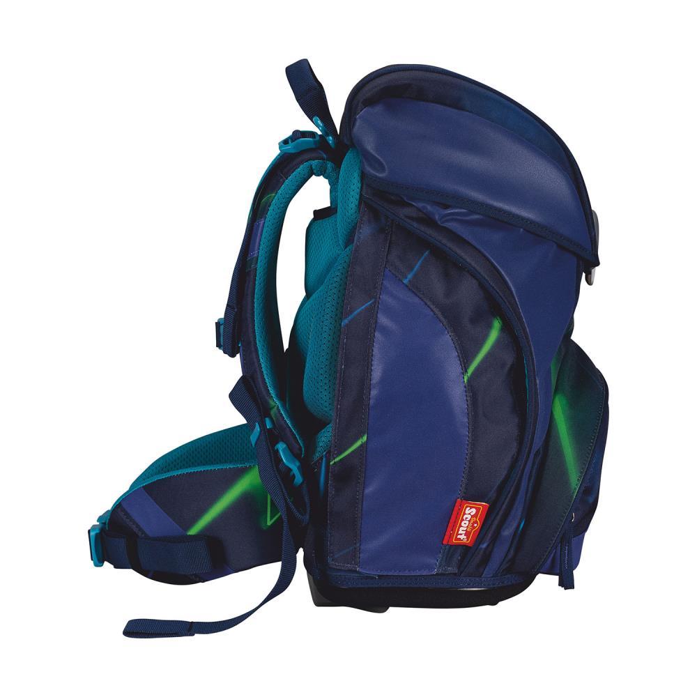 Scout Exklusiv Alpha Superflash City Lights Schulrucksack Set 4tlg.