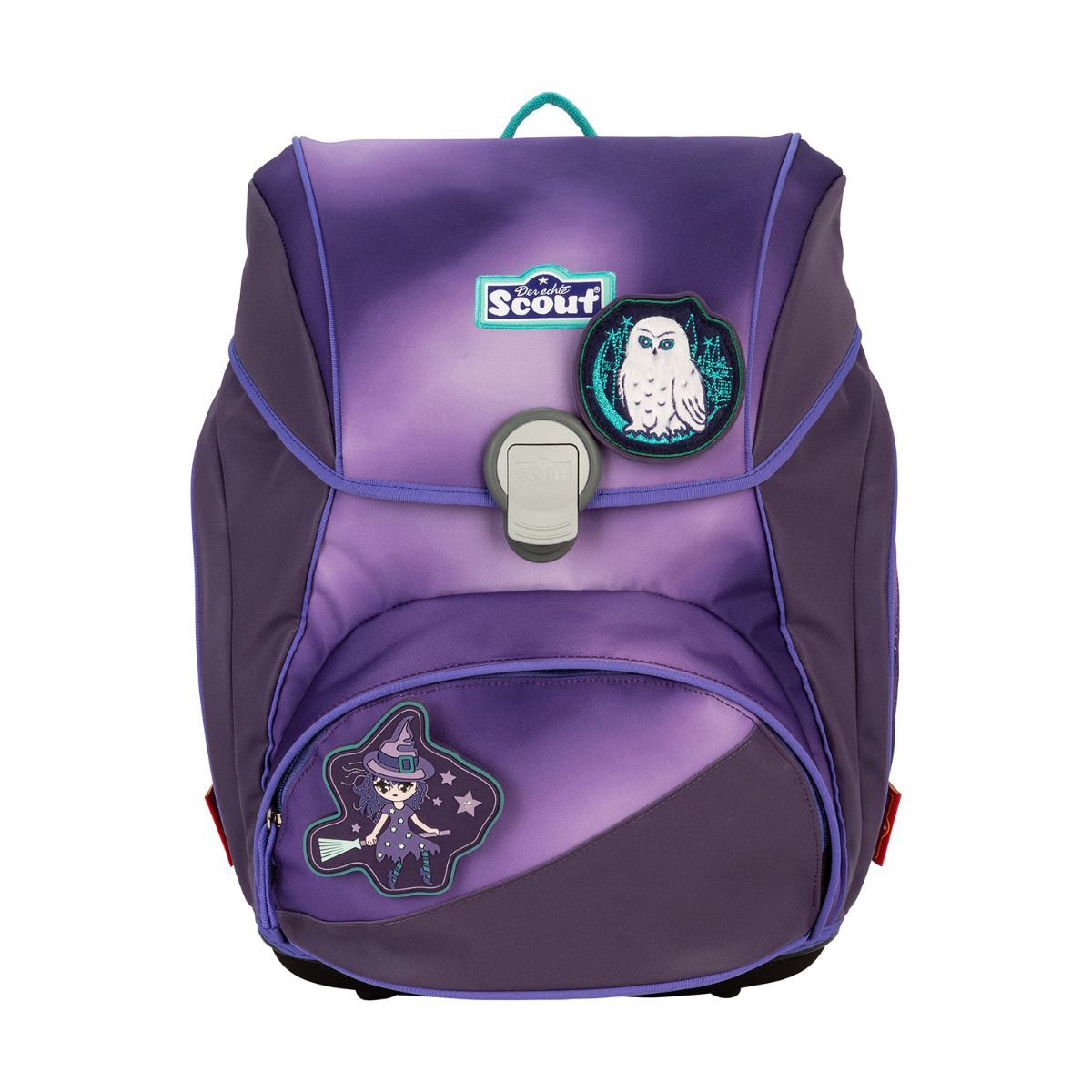 Scout Exklusiv Alpha Superflash Purple Magic Schulrucksack Set 4tlg.