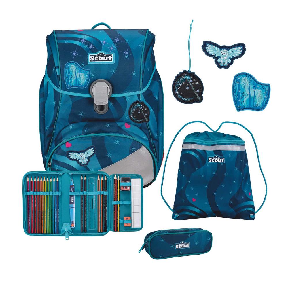 Scout Exklusiv Alpha LED Heaven Schulrucksack Set 4tlg.