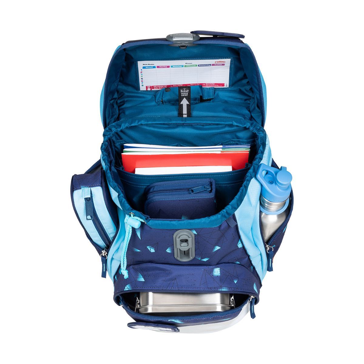 Scout Exklusiv Alpha LED Pegasus Schulrucksack Set 4tlg.