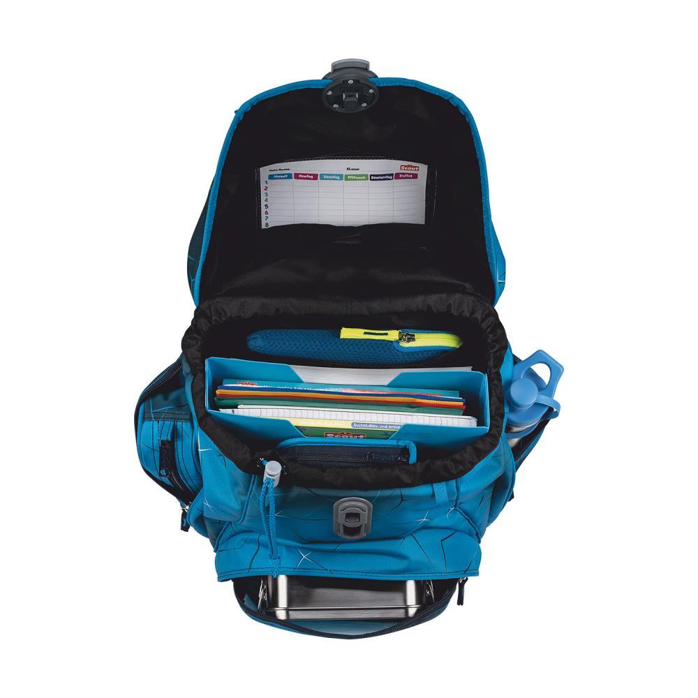 Scout Exklusiv Alpha Safety Light Polar Blue Schulrucksack Set 5tlg.
