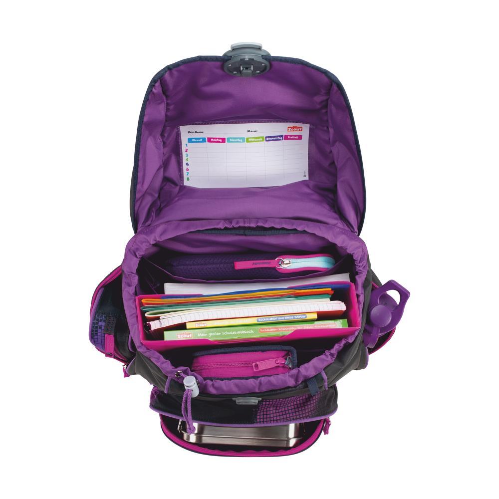 Scout Exklusiv Alpha Movie Star Pink Pixel Schulrucksack Set 5tlg.