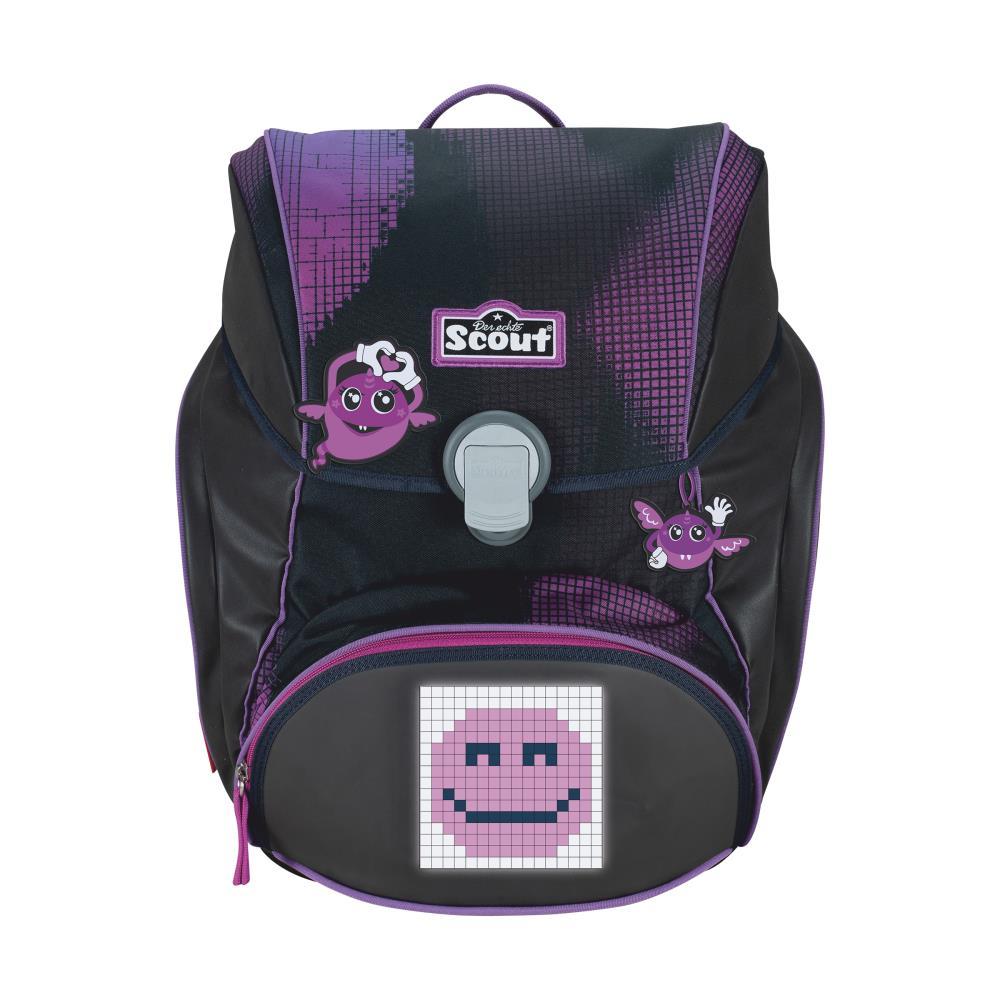 Scout Exklusiv Alpha Movie Star Pink Pixel Schulrucksack Set 5tlg.