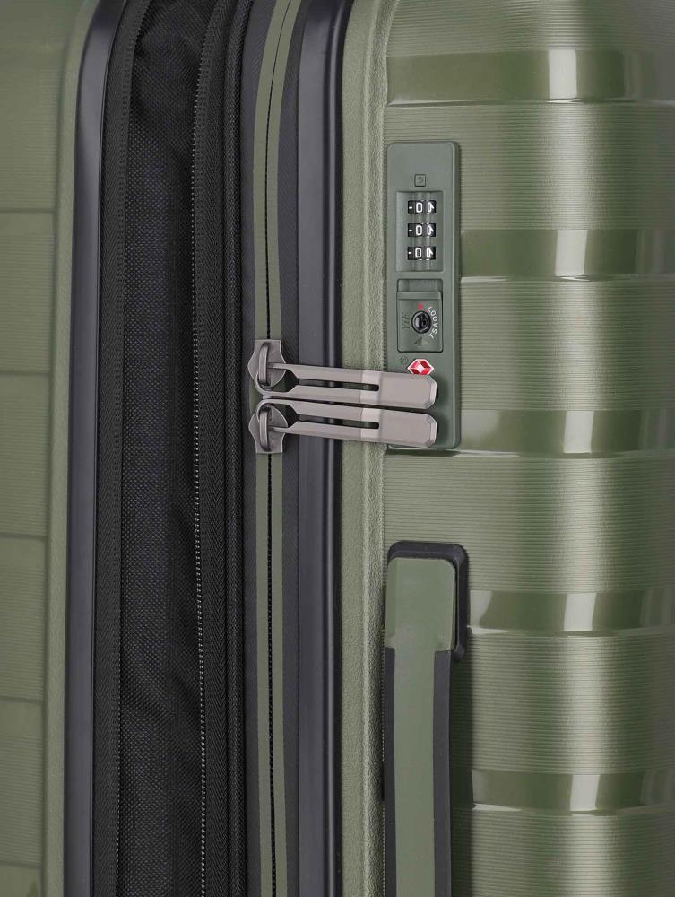 Travelite Air Base Olive 4-Rollen Trolley M 67 cm