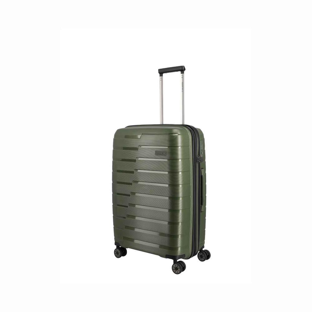 Travelite Air Base Olive 4-Rollen Trolley M 67 cm