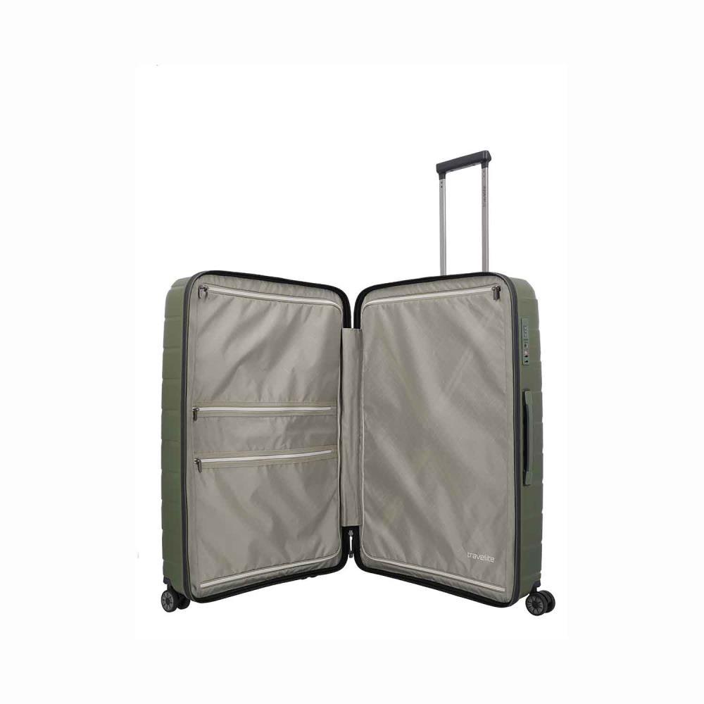 Travelite Air Base Olive 4-Rollen Trolley L 77 cm