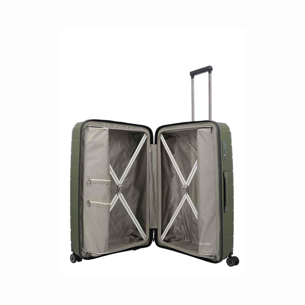 Travelite Air Base Olive 4-Rollen Trolley L 77 cm