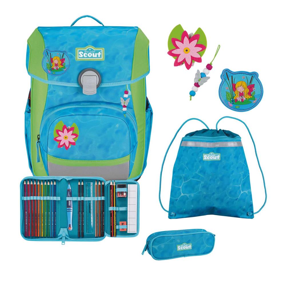 Scout Neo DIN Water Lily Schulranzen Set 4tlg.