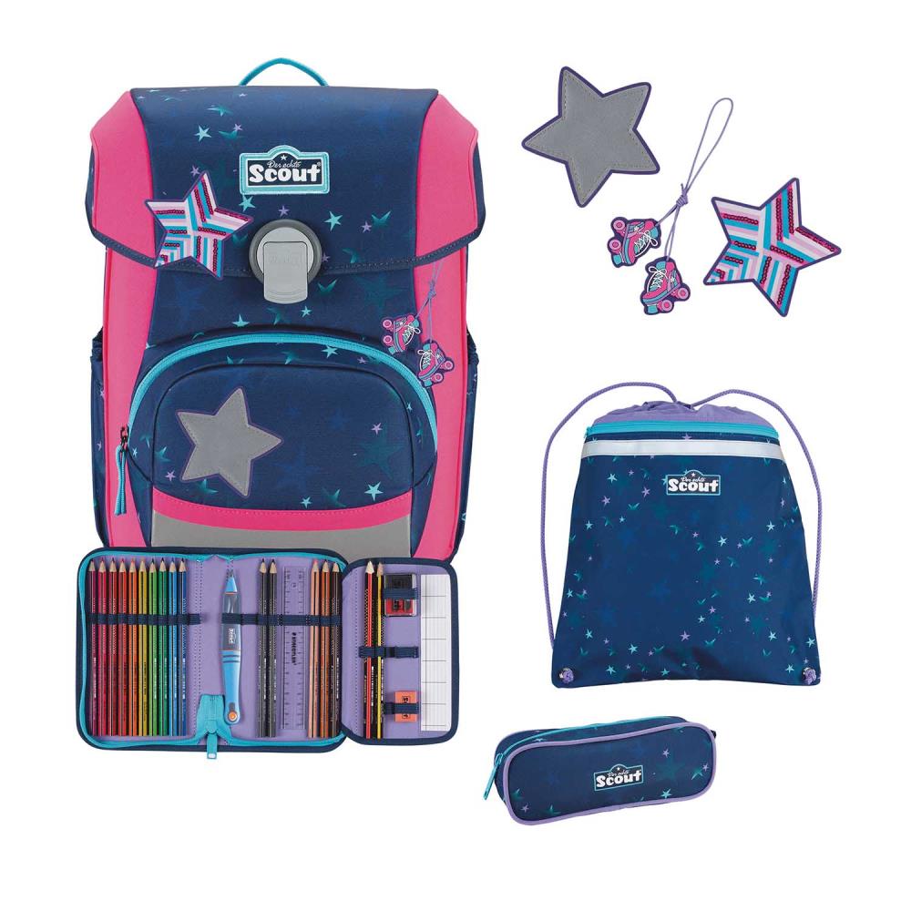 Scout Neo DIN Pretty Star Schulranzen Set 4tlg.