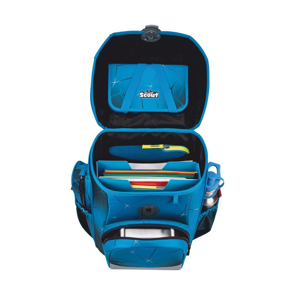 Scout Exklusiv Neo Safety Light Polar Blue Schulranzen Set 5tlg.