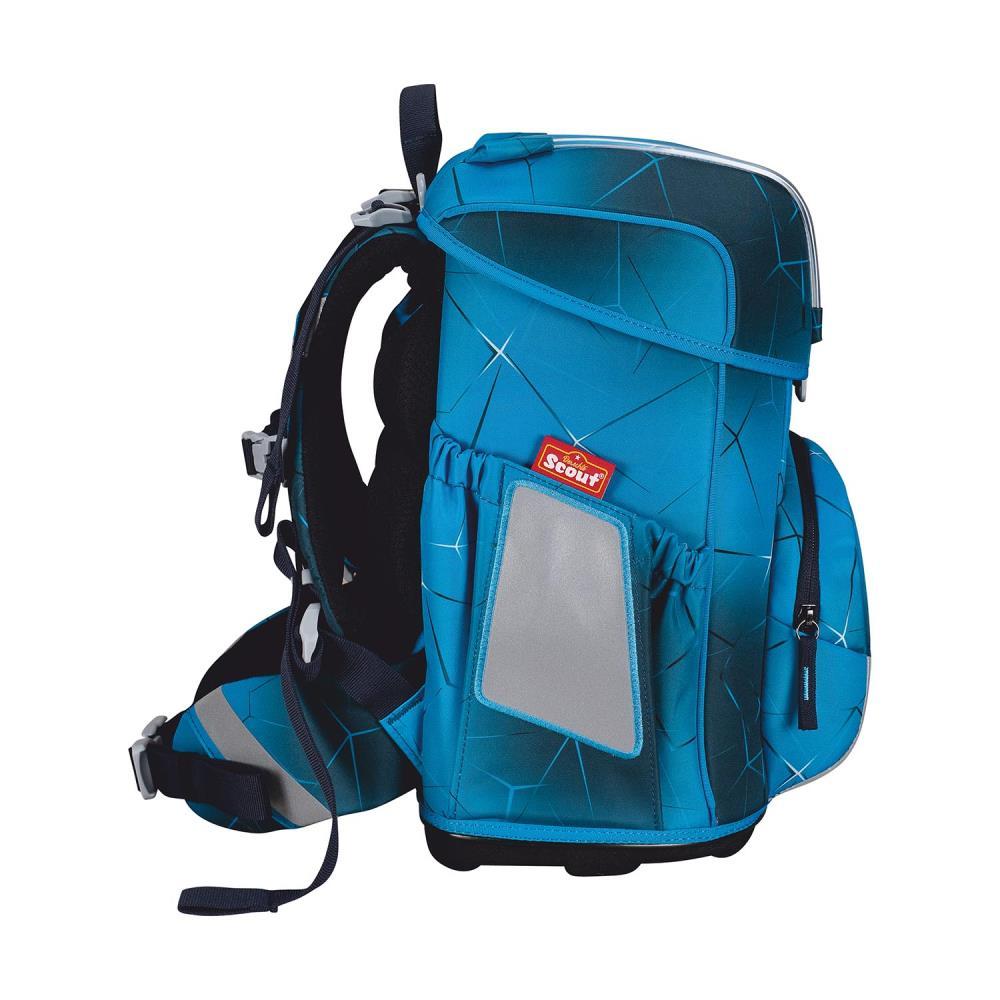 Scout Exklusiv Neo Safety Light Polar Blue Schulranzen Set 5tlg.