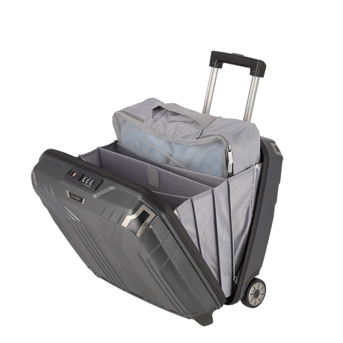 Travelite Elvaa Schwarz 2-Rollen Business Trolley S 44cm