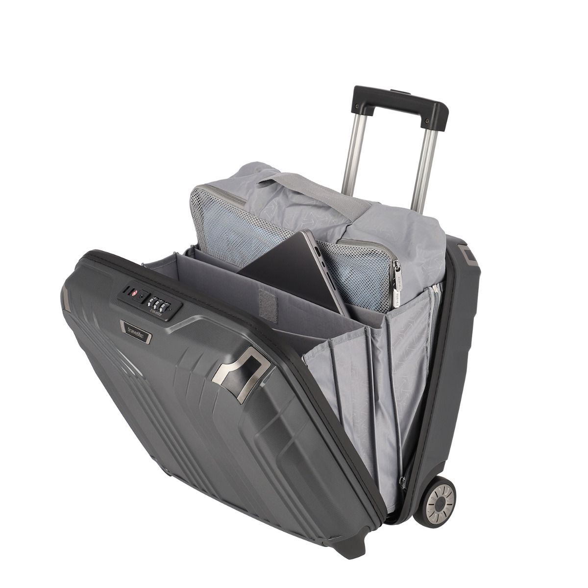Travelite Elvaa Schwarz 2-Rollen Business Trolley S 44cm