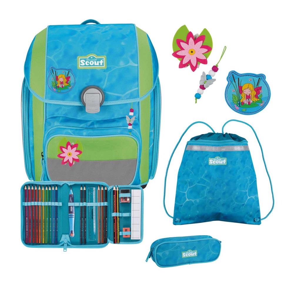 Scout Genius DIN Water Lily Schulranzen Set 4tlg.