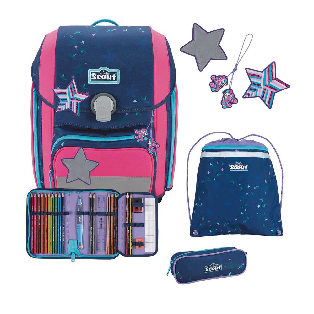 Scout Genius DIN Pretty Star Schulranzen Set 4tlg.