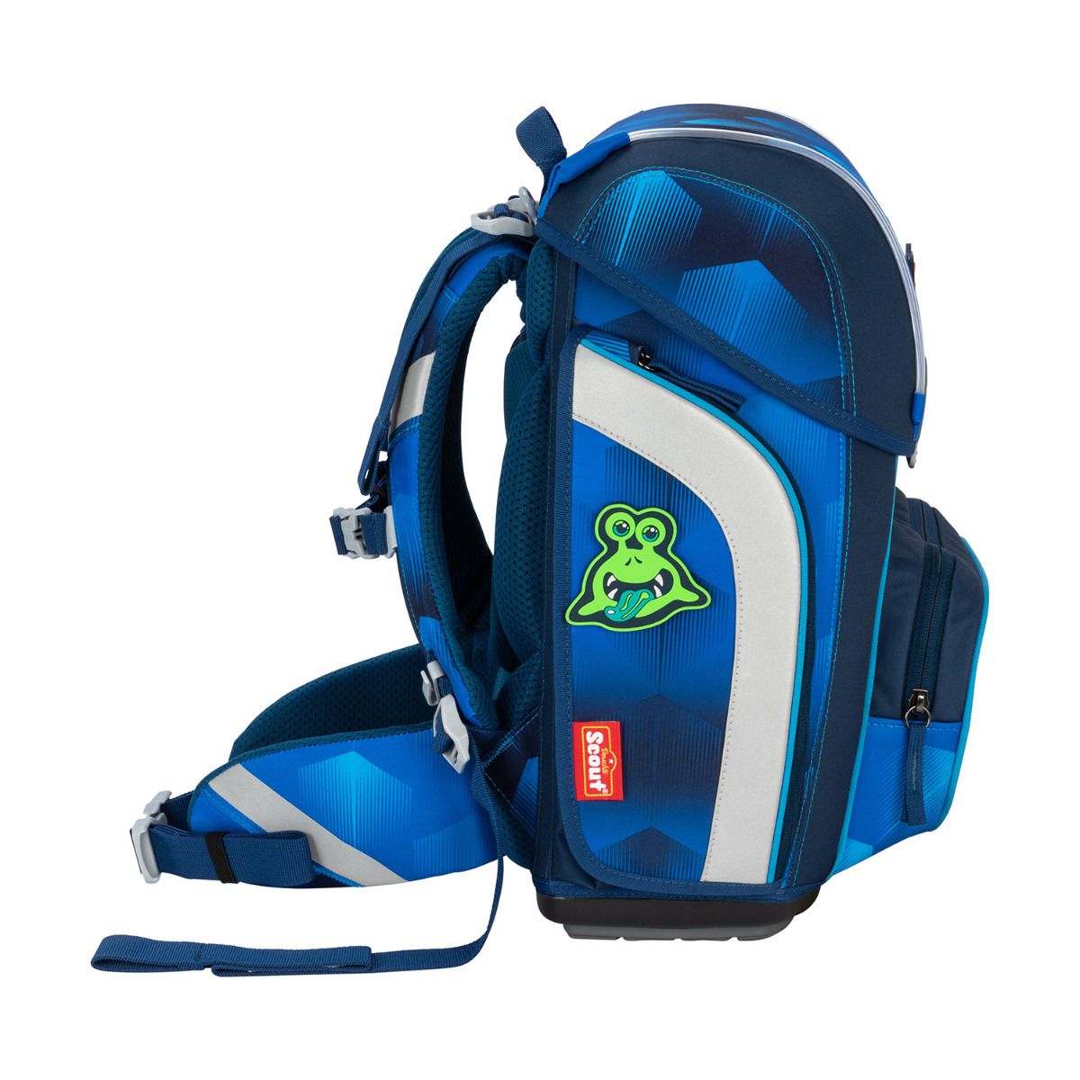 Scout Exklusiv Genius Safety Light Funny Freaks Schulranzen Set 5tlg.