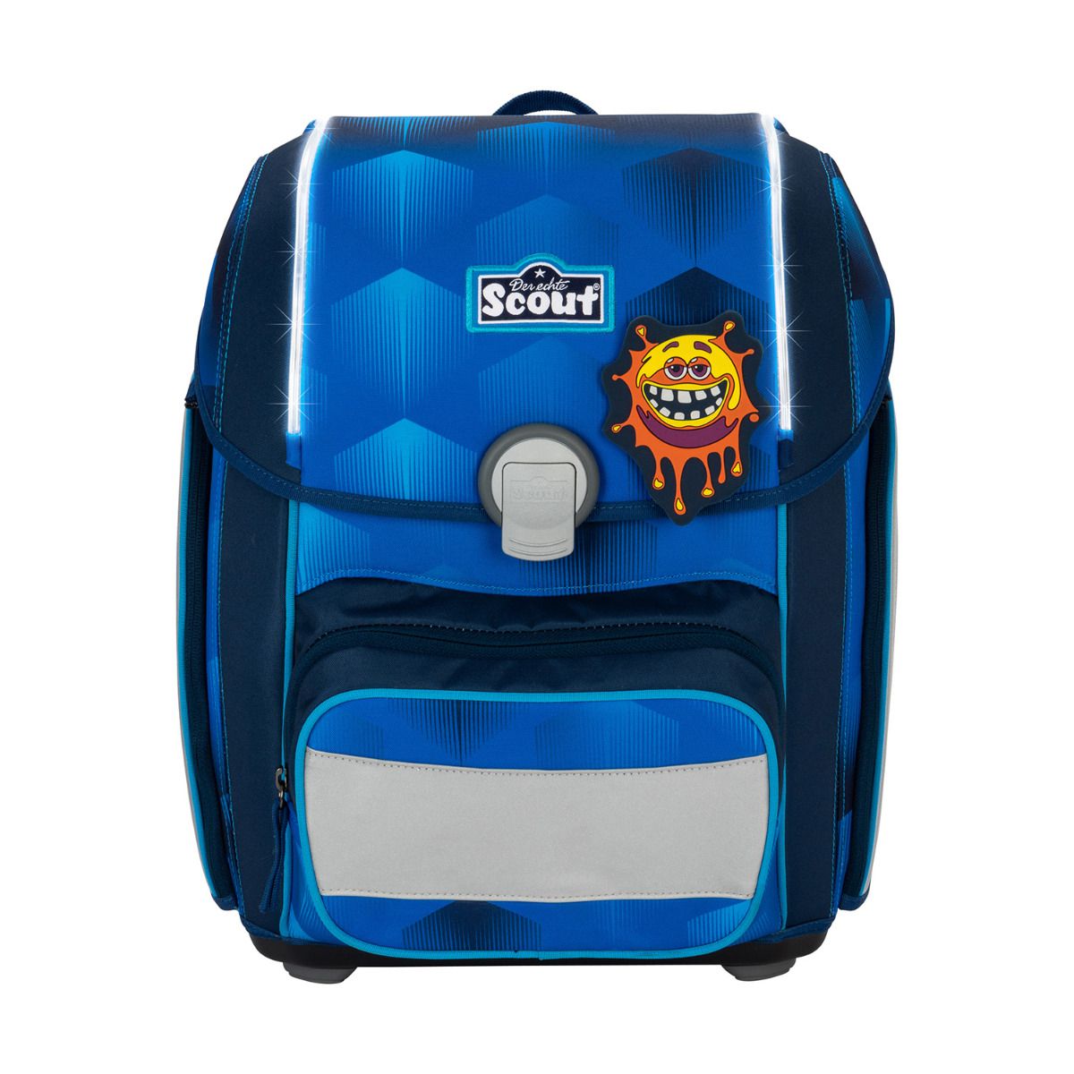 Scout Exklusiv Genius Safety Light Funny Freaks Schulranzen Set 5tlg.