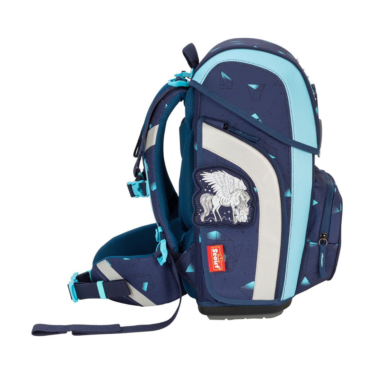 Scout Exklusiv Genius LED Pegasus Schulranzen Set 4tlg.