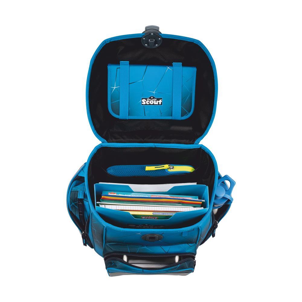 Scout Exklusiv Genius Safety Light Polar Blue Schulranzen Set 5tlg.