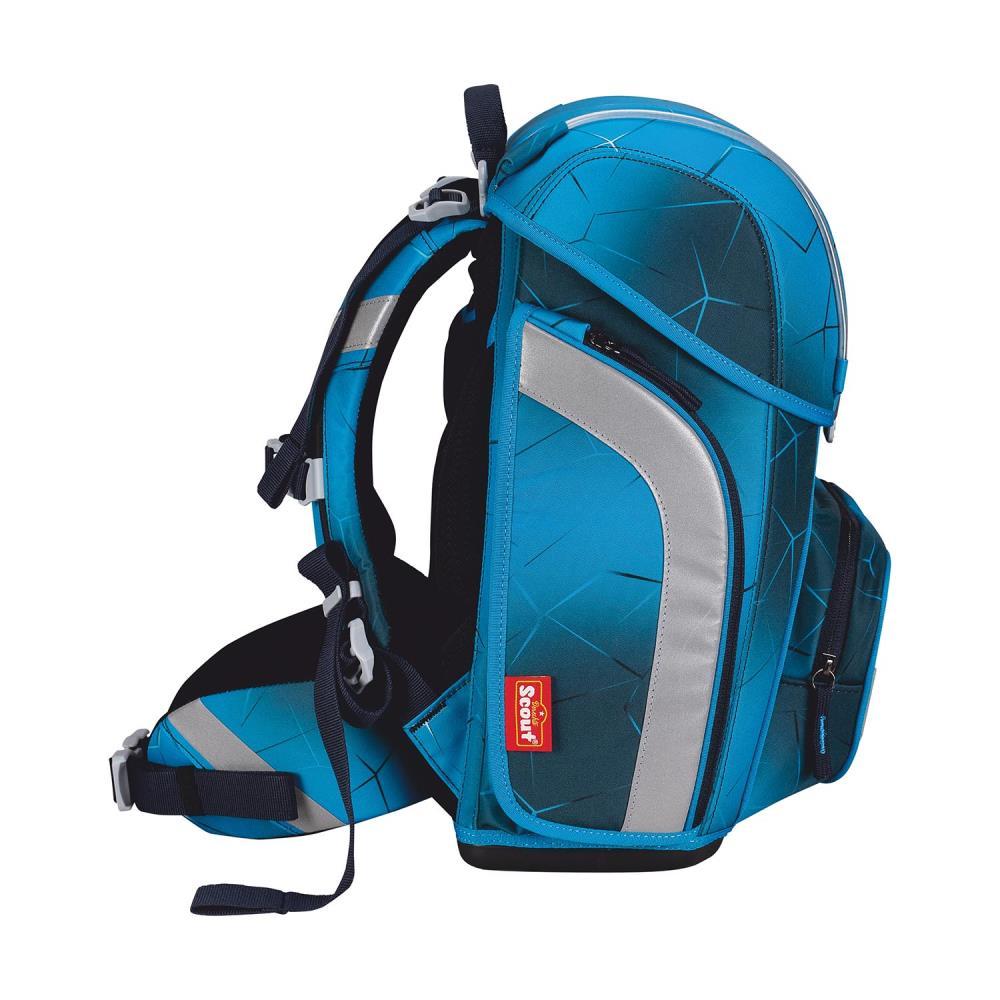 Scout Exklusiv Genius Safety Light Polar Blue Schulranzen Set 5tlg.