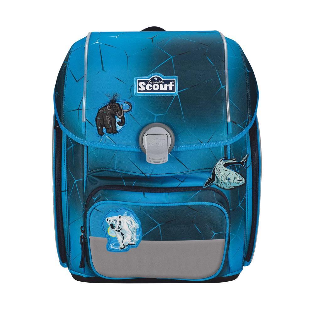 Scout Exklusiv Genius Safety Light Polar Blue Schulranzen Set 5tlg.
