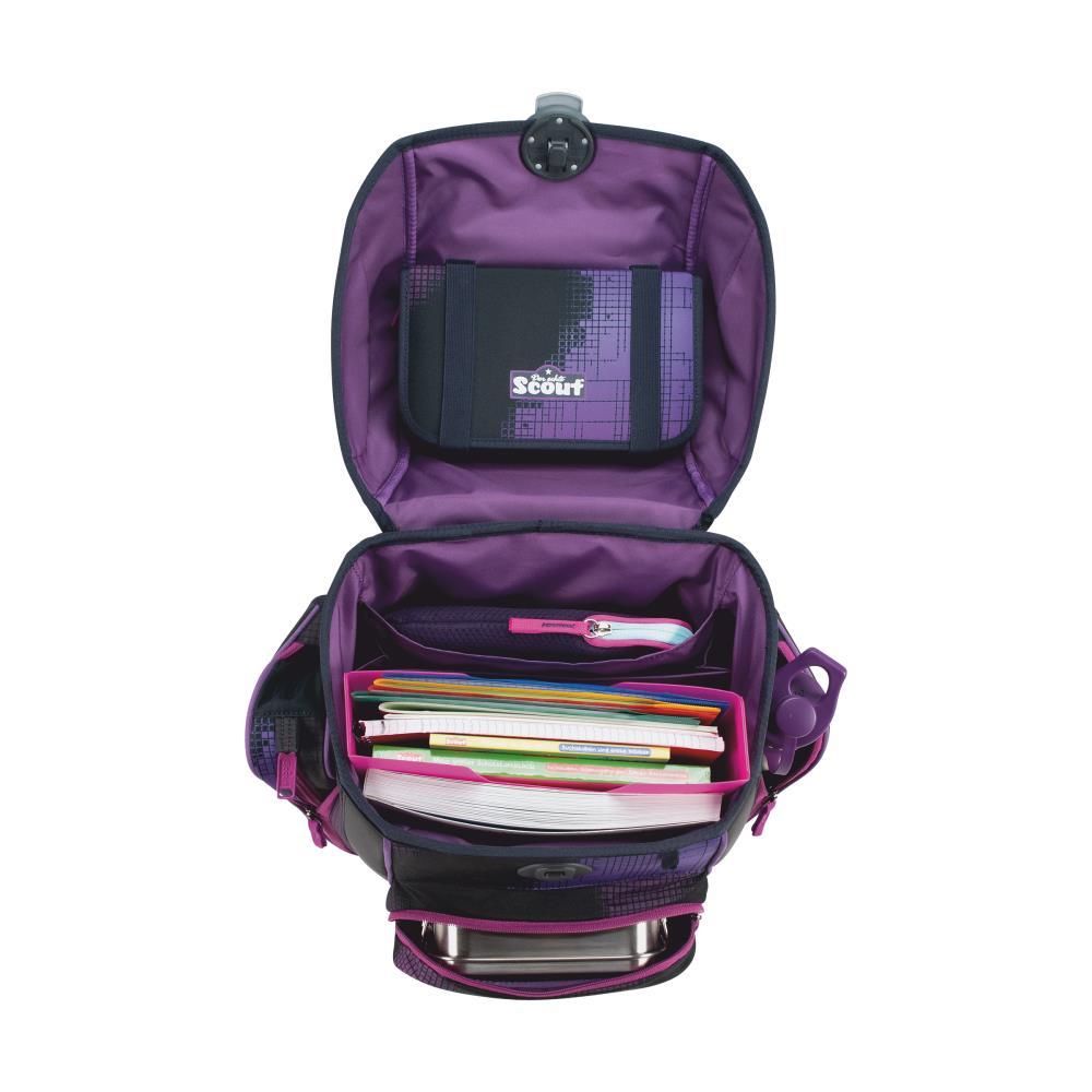 Scout Exklusiv Genius Movie Star Pink Pixel Schulranzen Set 5tlg.
