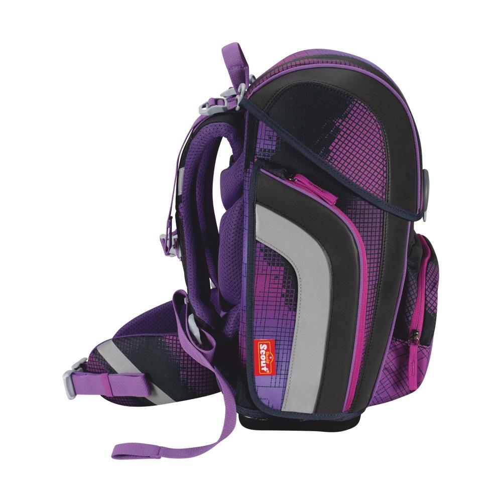 Scout Exklusiv Genius Movie Star Pink Pixel Schulranzen Set 5tlg.